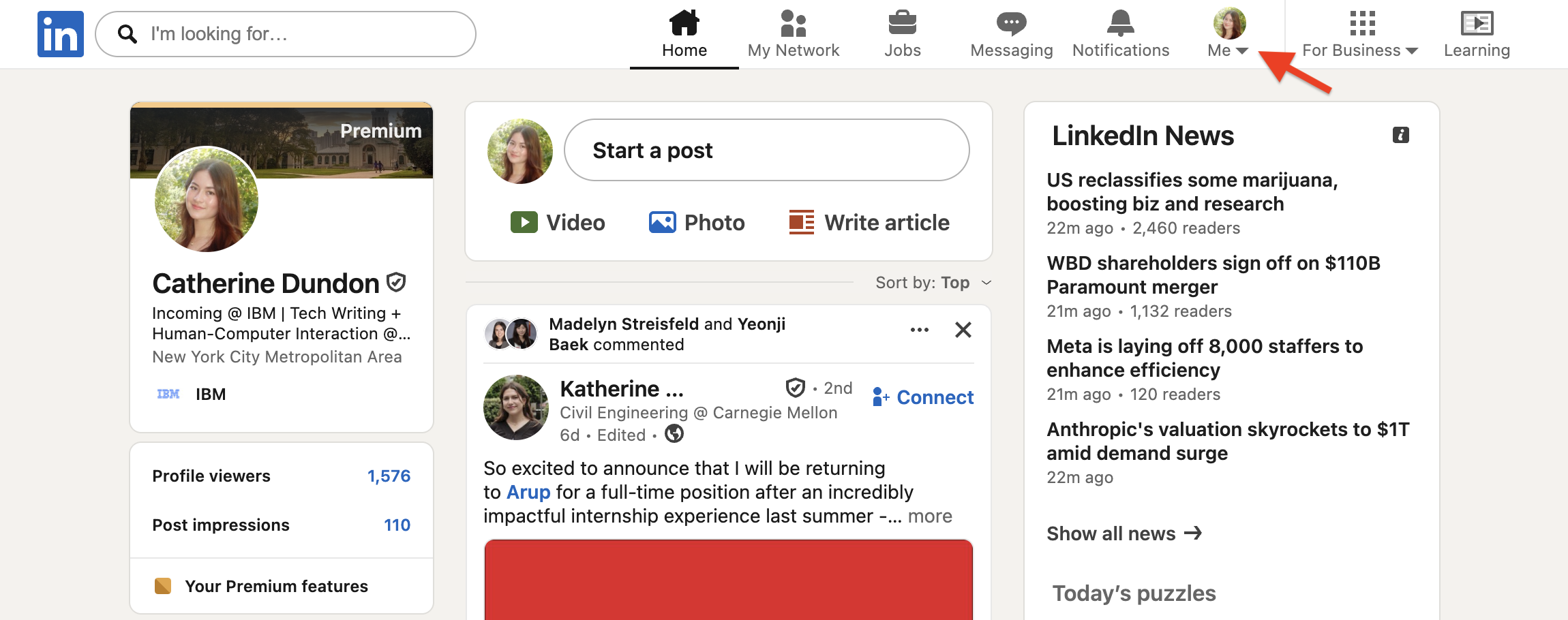 linkedin homepage