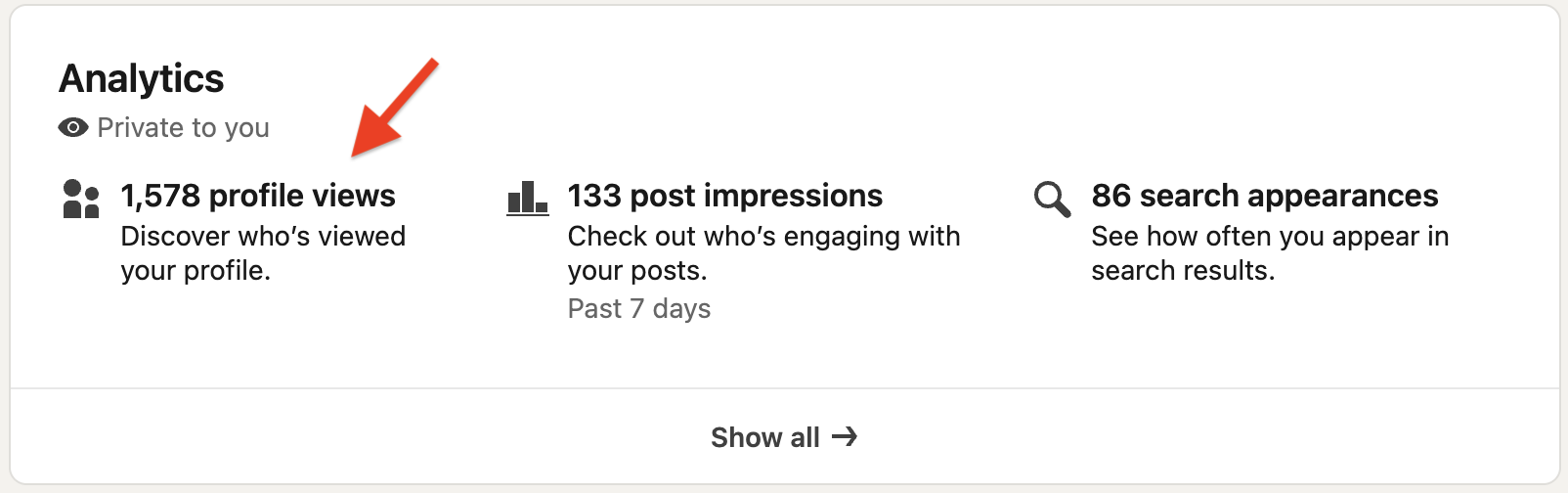 profile view button